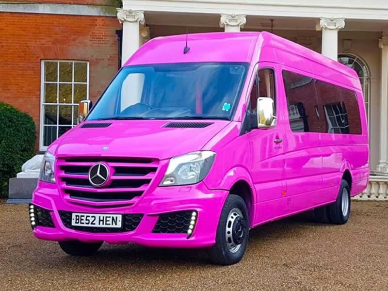 pink party bus hire london