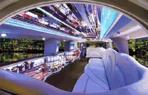 Inside a Hummer Limo